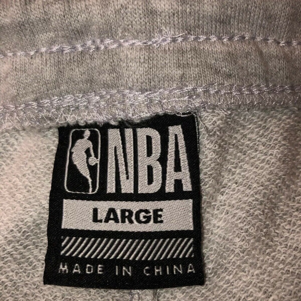 NBA Men's XL Grey Sweat Basketball Shorts MSRP $40 - Picture 5 of 7
